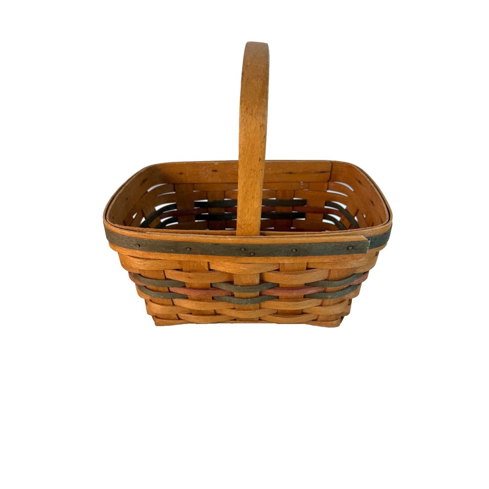 1991 Longaberger Easter Spring Basket w/Stationary Lid 11"L x 8"W x 5.5"H
